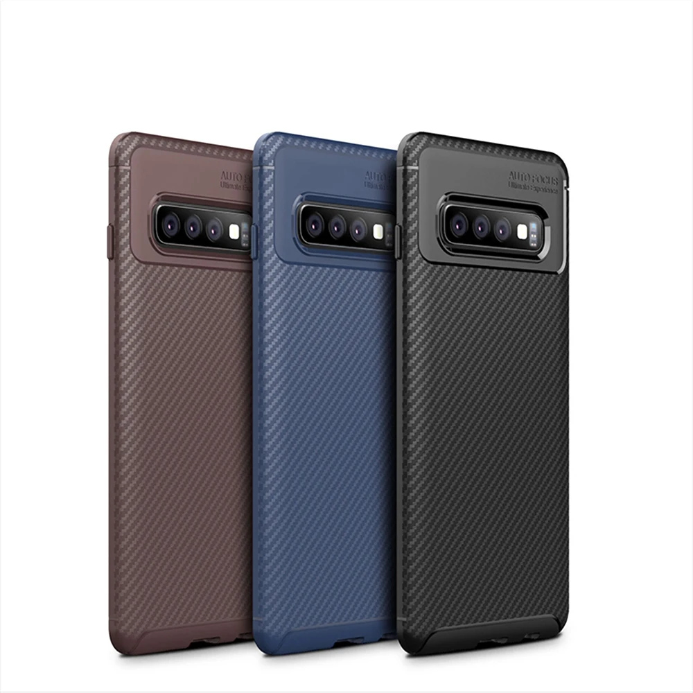 Heyytle Ultra Thin Silicone Case For Samsung Galaxy S9 S10 Plus Note 9 A50 Full Cover A7 A60 A70 A10 M20 Carbon Fiber Cases |
