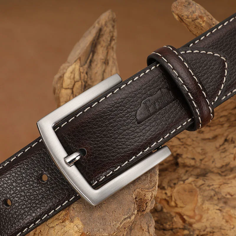 Ремень FRALU мужской из натуральной кожи Роскошный дизайнерский пояс воловьей