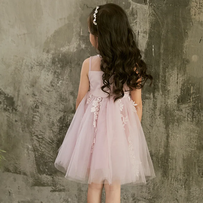 Girls Dress Mesh Sleeveless Children Wedding Birthday Party Dresses Kids Evening Ball Gowns Formal Clothes for DQ932 | Детская одежда и