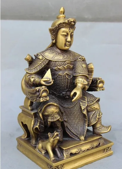 YM 320 13&quot Chinese Bronze Immortal Er Lang Yang Jian Shen God General Statue |