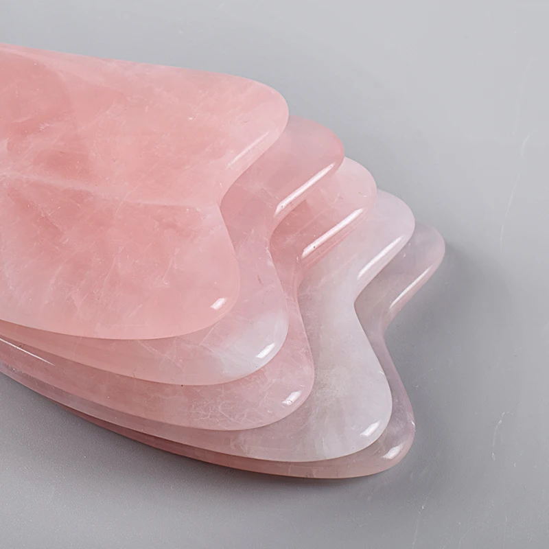 1 шт. большая Роза Кварц Для лица Gua Sha инструмент натуральный камень уход средства