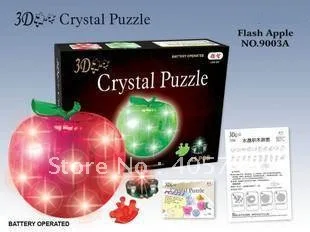 Игрушка сделай сам 3D пазл с кристаллами (apple) развивающая игрушка оптом и в