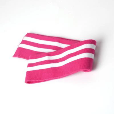 hot pink 2 шт. 6,5*78 см хлопчатобумажная полосатая трикотажная ребристая обрезная ткань для куртки пояс манжеты воротник Подол - Цвет: hot pink