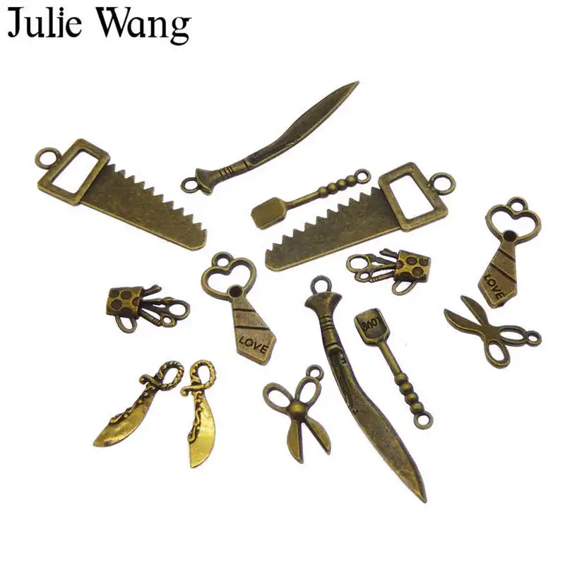 Julie Wang 8 шт. инструменты для смешивания нож Лопатка галстук античная бронза сплав