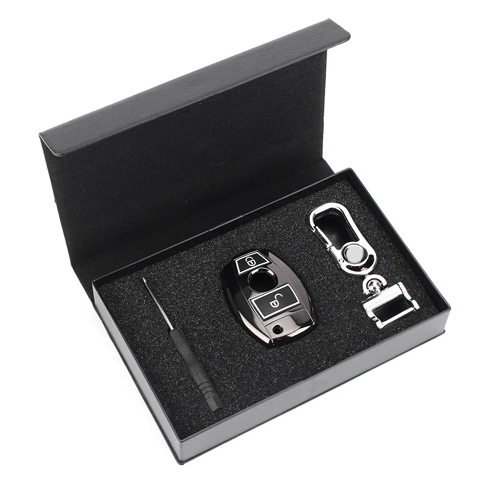 2 Корпус для ключей на кнопке Benz GLA200 GLC200 GLA220 C180 CLA200 ML350 GLK300 E260 Remote Key Fob чехол в виде
