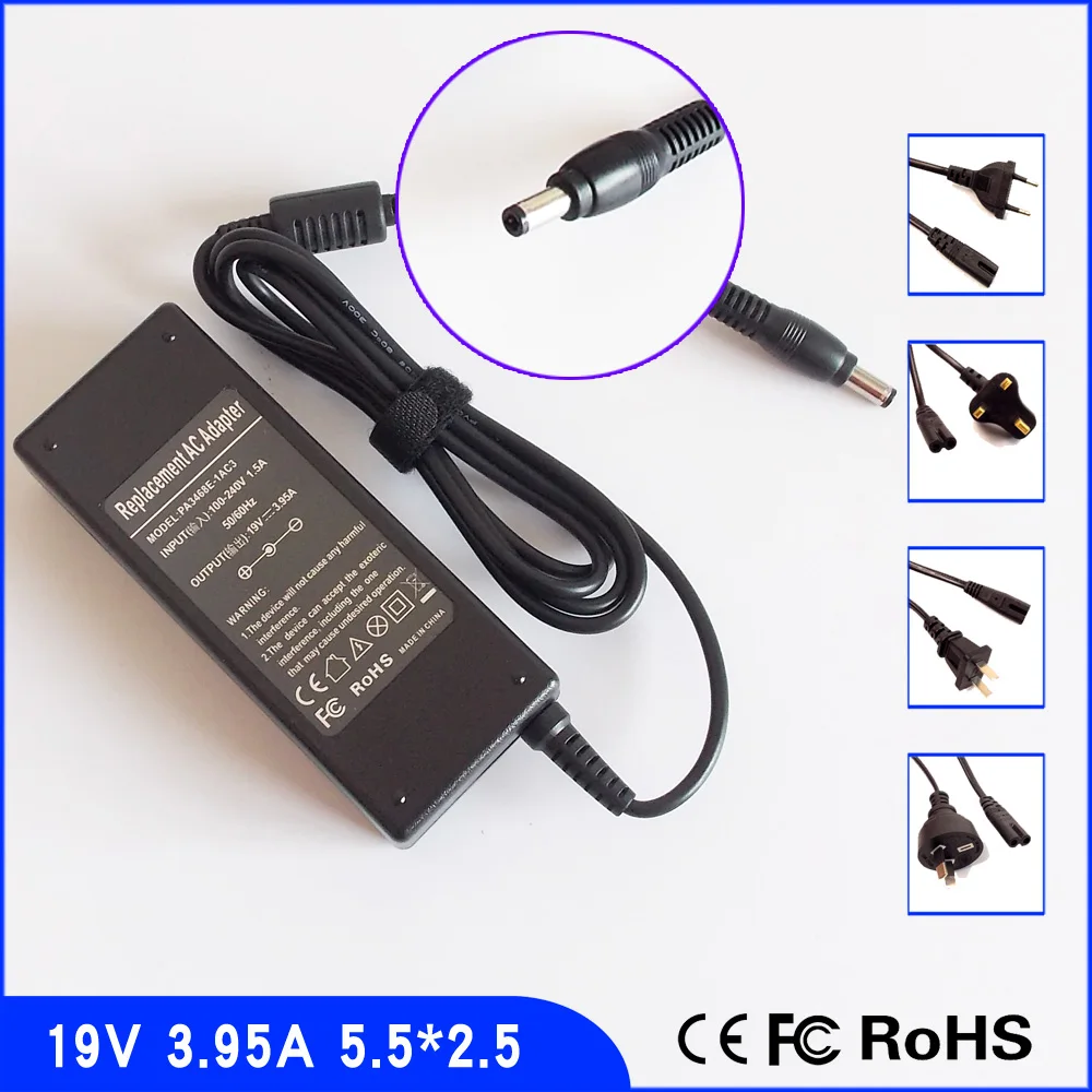 

19V 3.95A Laptop Ac Adapter Power SUPPLY + Cord for Toshiba Satellite M60-169 M60-170 M60-171 M60-175 M60-176 M60-BK3 M60-CD4