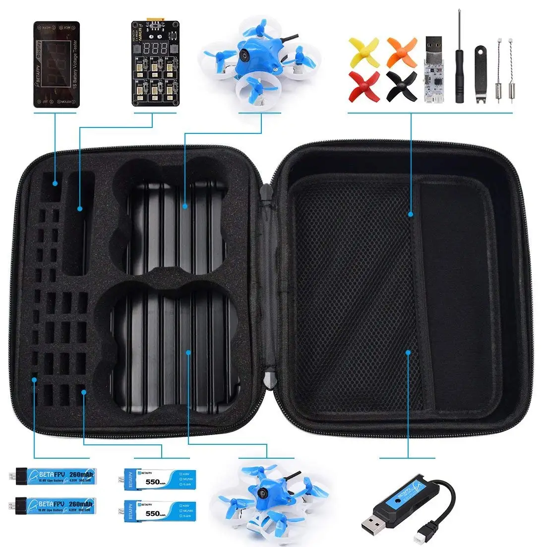 BETAFPV Micro Whoop Drone Storage Upgraded Hard Case for 65mm 75mm FPV Kit | Игрушки и хобби