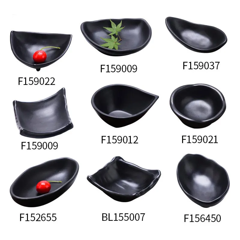 Оптовая продажа A5 черный скраб блюдо для закусок японский креативный