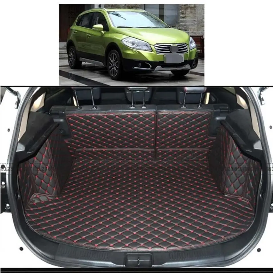 Коврик для багажника автомобиля из волоконной кожи suzuki s-cross sx4 SX4 кроссовера 2014 2015
