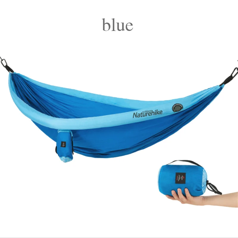 Blue NatureHike портативный гамак Высокая Прочность Открытый путешествия Кемпинг кровать Сверхлегкий надувной гамак палатка - Цвет: Blue