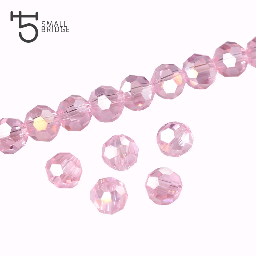 Бусины круглые из чешского стекла с гранями 4/6 мм|faceted beads|loose beadsbeads for jewelry making |