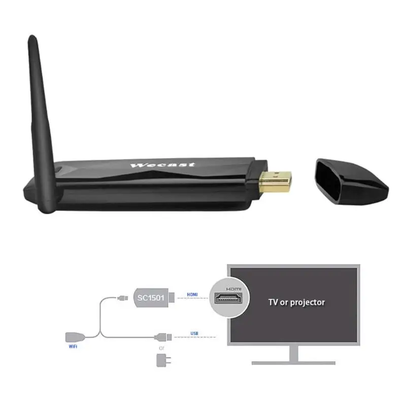 WECAST 2,4G/5G беспроводной WiFi HDMI ТВ ключ для Miracast Airplay DLNA 1080P HDMI RK3036 беспроводной видео адаптер для телефона ТВ ПК