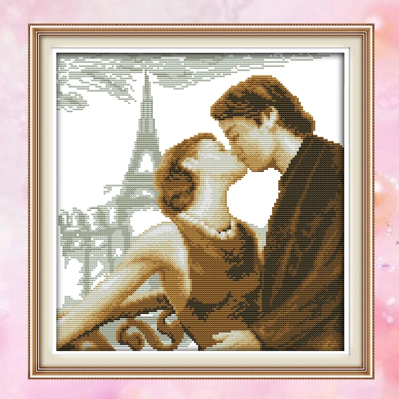 Joy Sunday китайские наборы для крестиков Парижский танец лунный свет любовь DMC14CT11CT