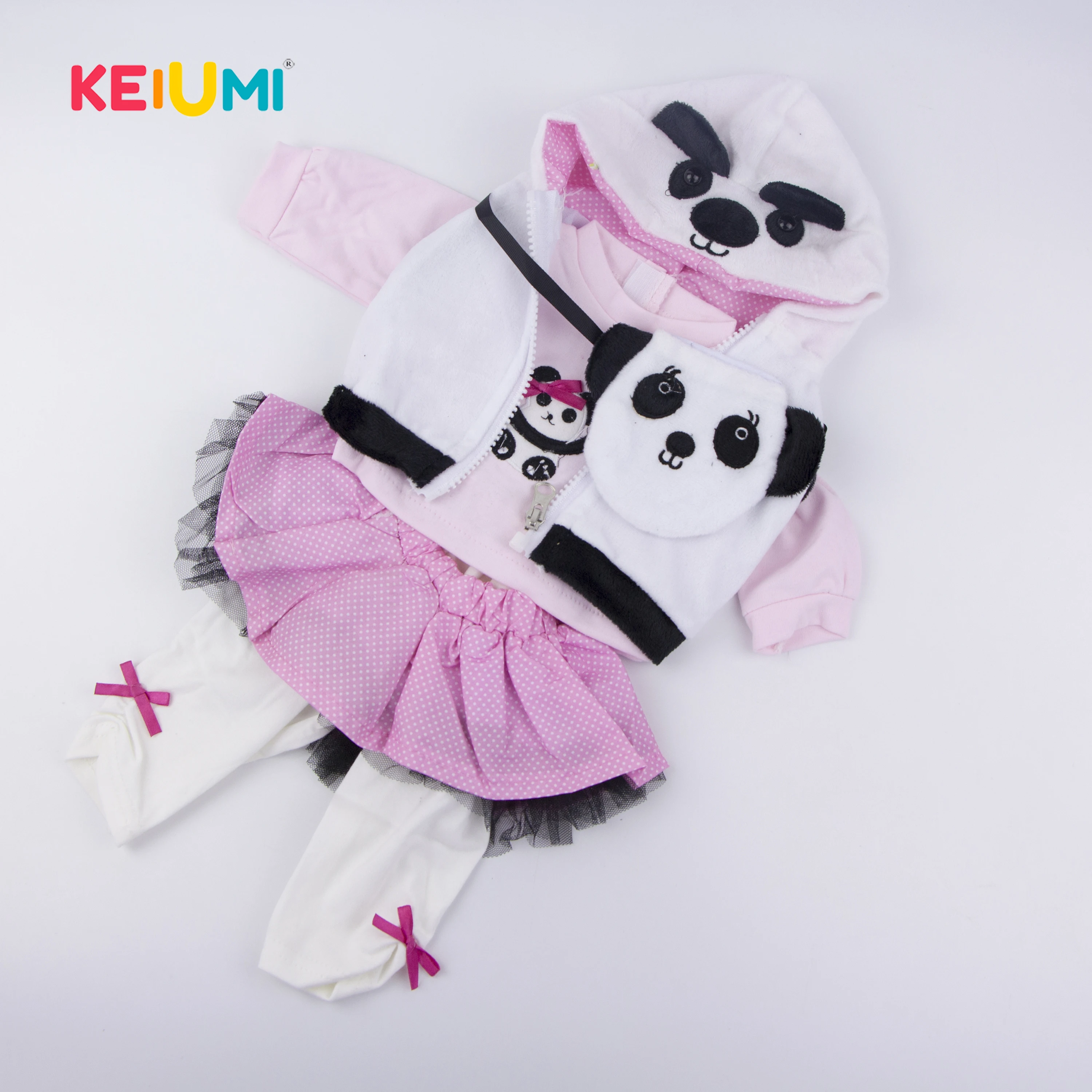 Модная Кукла реборн KEIUMI Одежда Для 20-дюймовых кукол костюм для косплея панды