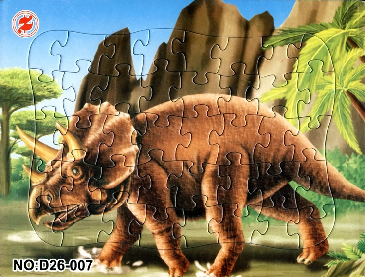 21*28 см 40 штук бумага Динозавры юрского периода 2D головоломка тираннозавр рогатый динозавр головоломка игрушка