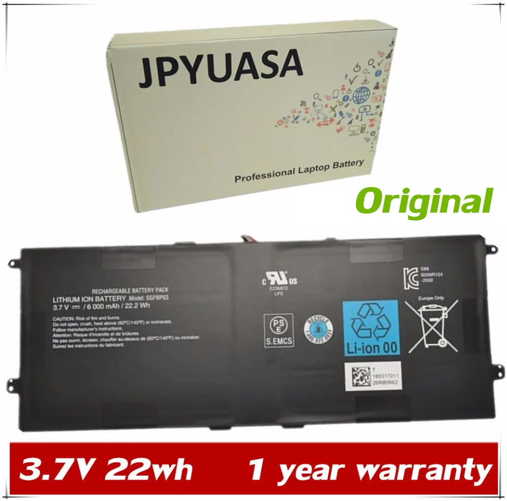 7xinbox 3 7 V 6000mAh 22wh оригинальный SGPBP03 аккумулятор для ноутбука Sony Xperia Tablet Z S SGPT12 SGPT121