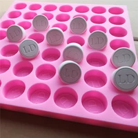 customized 49 cavities silicone soap molds with brand logo custom silicone tray molds for round soap making