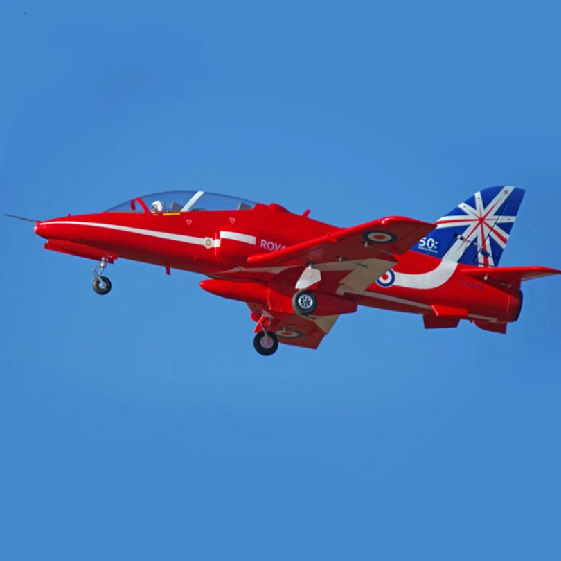 Радиоуправляемый самолет FMS 80 мм Ducted Fan EDF Jet Hawk Red Arrow 6CH с закрывающимися клапанами