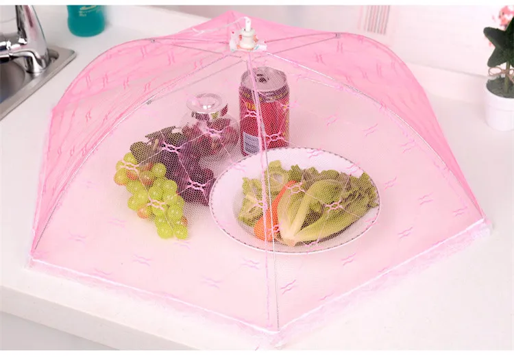 Шестиугольный складной чехол для еды кружевная пряжа с зонтиком защита от