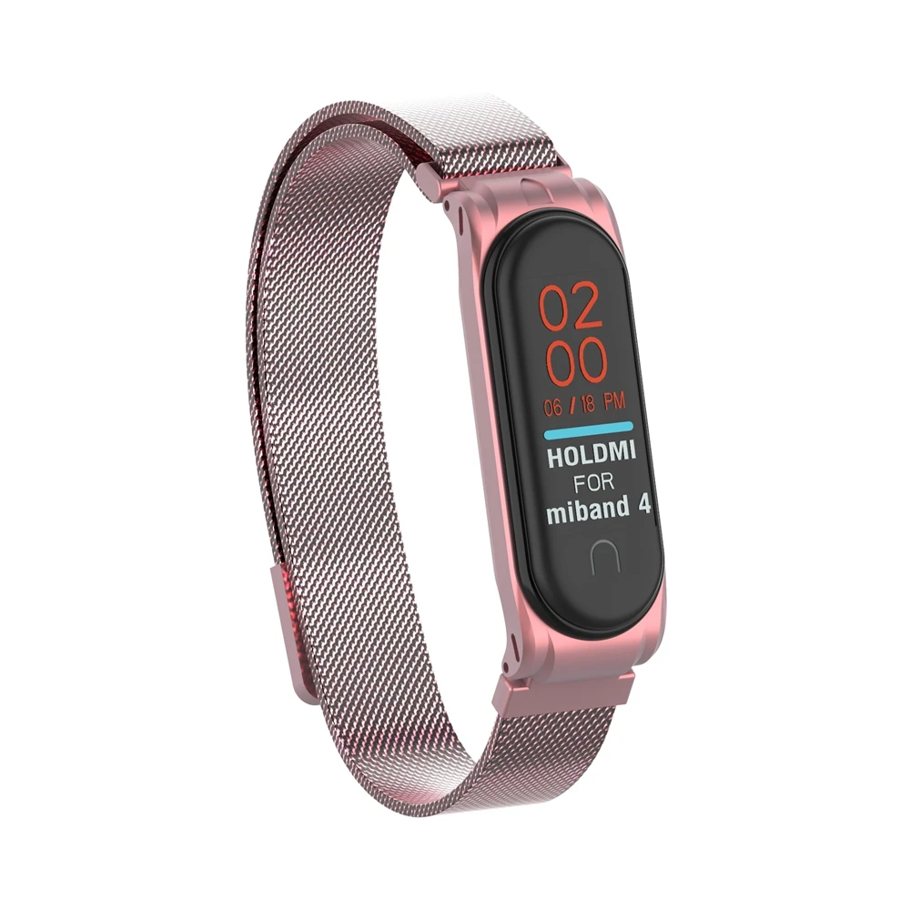 Для mi band 4 3 ремешок металлический магнитный браслет для Xiaomi mi band 4 умный браслет Сменные аксессуары для Xiao mi band 4