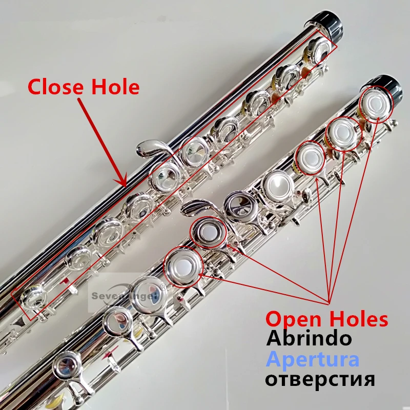 

Top Japan flute FL 371 16 Open&Close Holes Standard Nickel Silver Plated Student transverse Flauta obturator C Key with E key