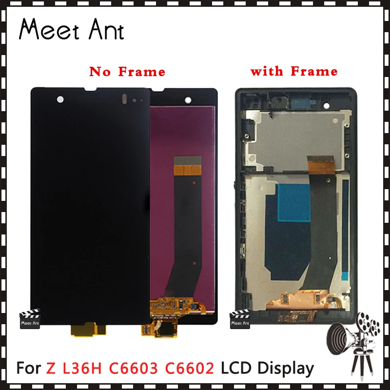 

DHL 10Pcs High Quality For Sony Xperia Z L36H L36 LT36 C6602 C6603 C6606 LCD Display Screen With Touch Screen Digitizer Assembly