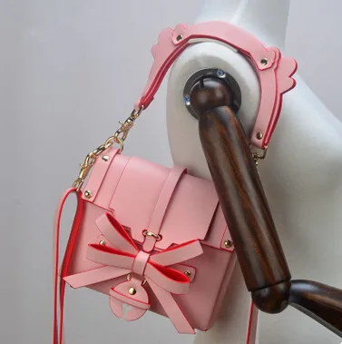 Peach Pink Вечерние женские сумочки на застежке, женская сумочка с клапаном, свадебная модная кожаная маленькая сумка на плечо с бантом, женские сумки через плечо - Цвет: Peach Pink