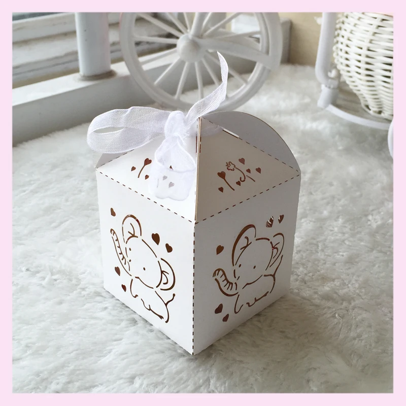 100 шт./лот новый милый дизайн жемчужная бумага лазерная резка слон тема