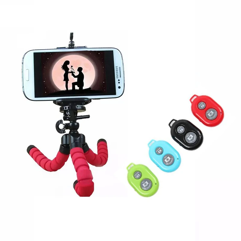 

Pro Car Phone Holder Wireless Bluetooth-compatible Remote Tripod Octopus Selfie Stand Mount for iPhone Samsung Xiaomi Lenovo