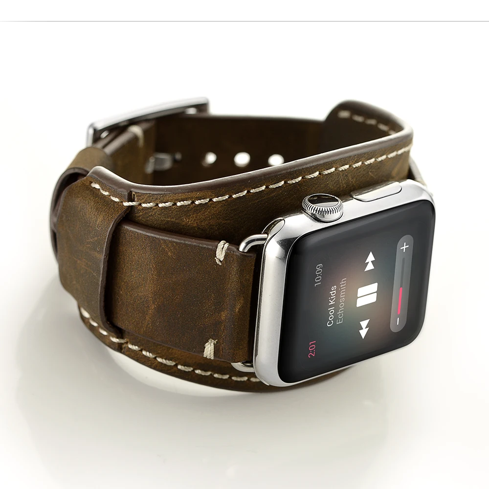 Браслет Apple Watch кожаный ремешок 44 мм 38 мм 42 40 мм белый двойной тур iWatch 4 3 2 ремешок Apple Watch полосы 42 мм ремни