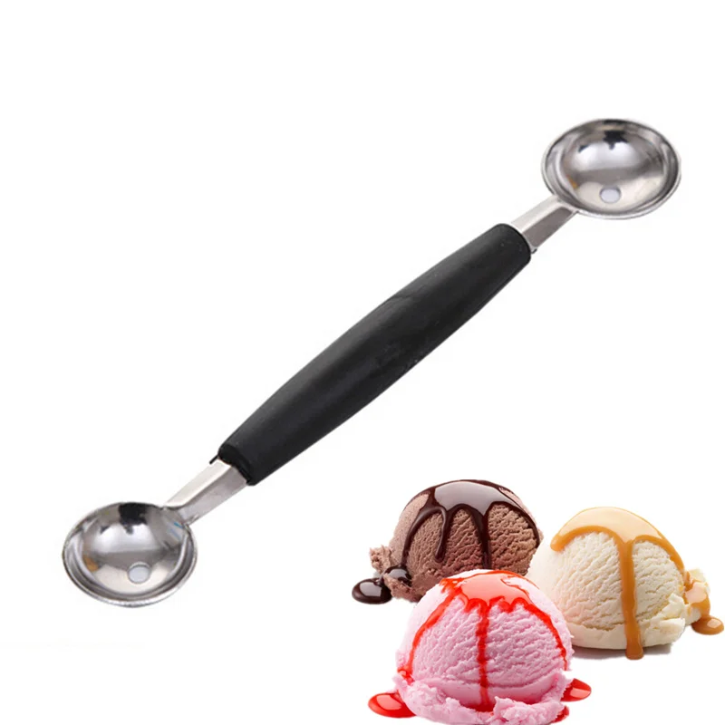 

Creative Fruit Carving Double Head Melon Scoops Ballers Ice Cream Spoon DIY Assorted Cold Dishes Cream Tools