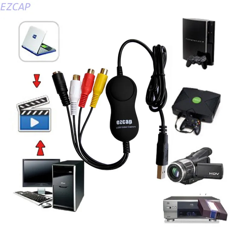 USB2.0 UVC vhs плеер карта захвата аналоговый преобразователь видео и аудио к