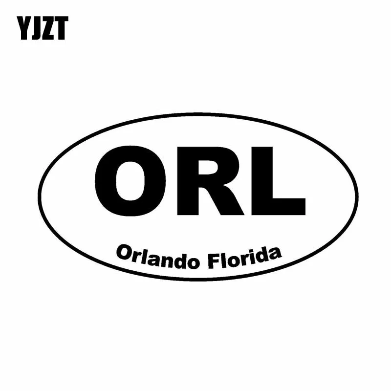YJZT 15 см * 8 ORL Орландо Флорида овальная виниловая наклейка автомобильная черная