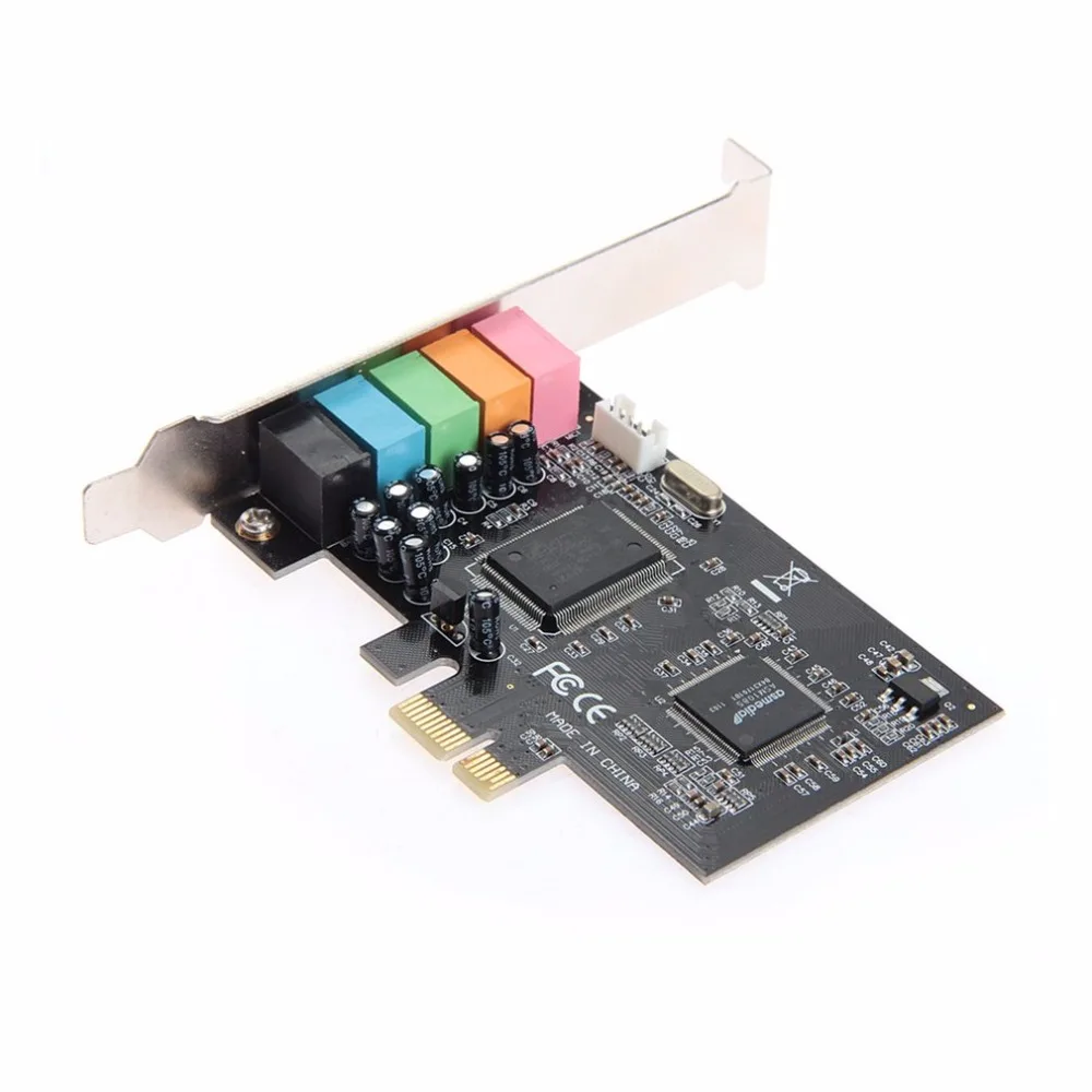 PCI-E PCI Express 6 Каналов 5,1 CMI8738 Аудио Звуковая карта ПК компьютер совместимый для Windows Обычная звуковая карта расширения