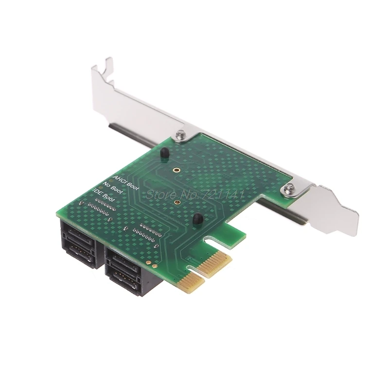 PCI E Express 1x в 4 портовый Sata 3 0 III 6G конвертер контроллер адаптер карты Прямая