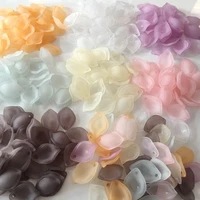 1913mm acrylic rose flower leaf blade beads cold tonal cream colour translucent for jewelry making handmade 130pcs meideheng