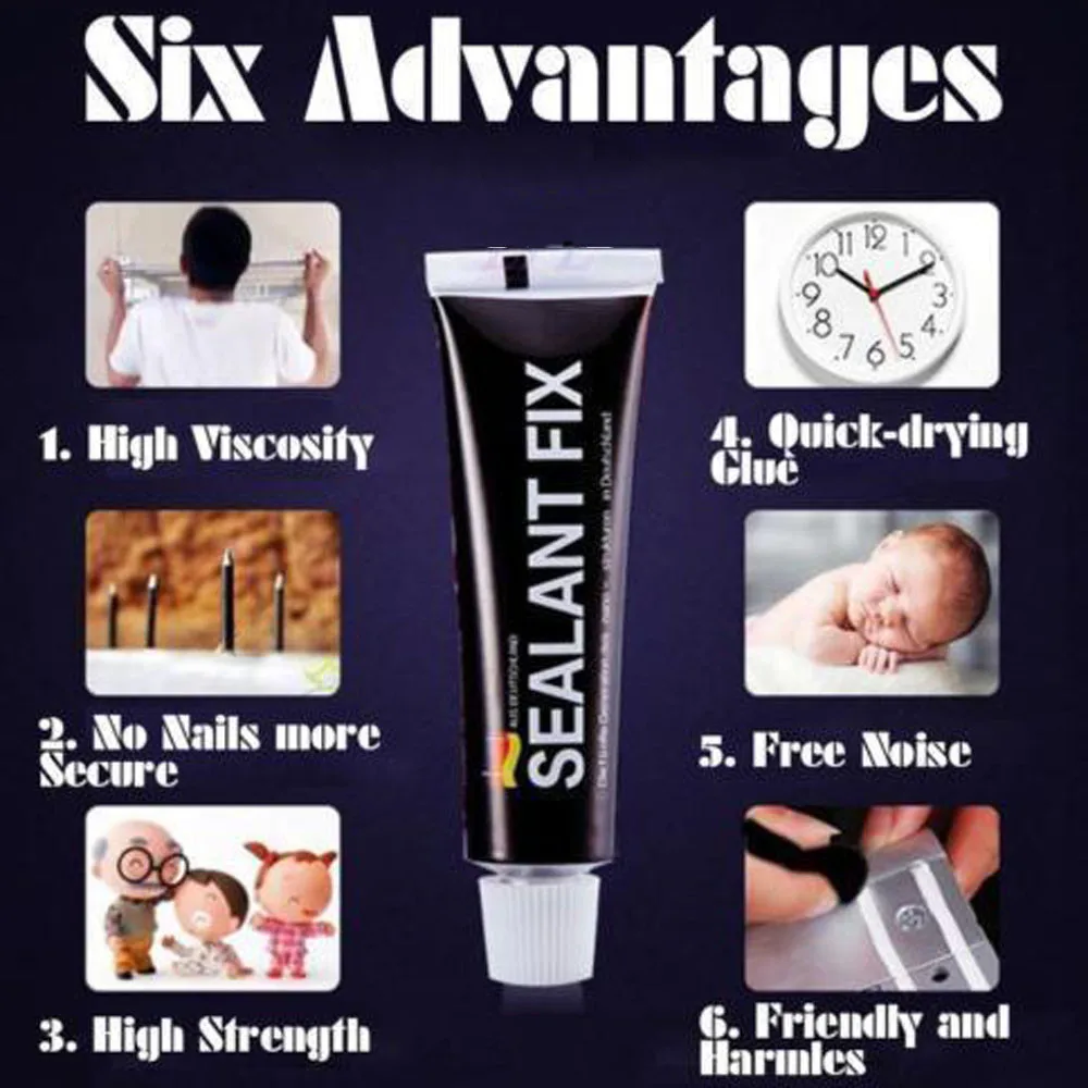 1 шт. стеклянный клей полимерный металлический герметик фиксирующий