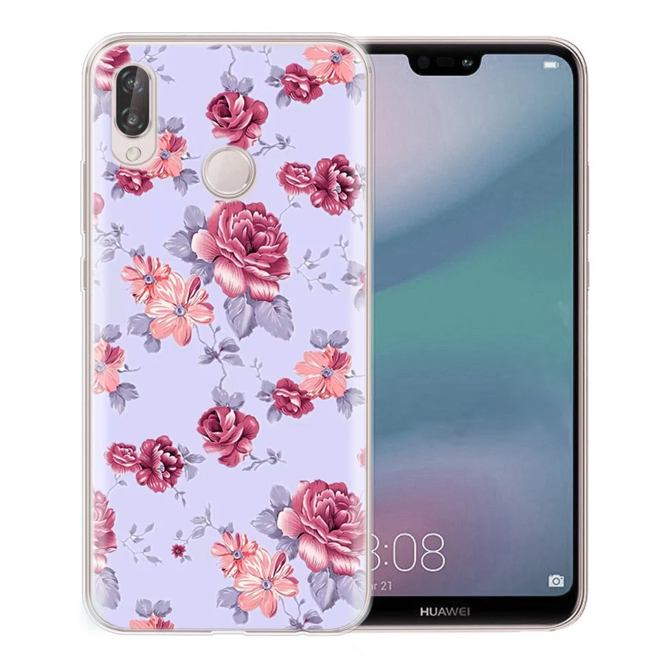 Case For Huawei Honor 7A 8A 8X 8C 9 10 Mate 20 P9 P10 lite/P8 Lite Y5 II Nova 3 Soft Paint TPU Flower Cat Cover AC085 |