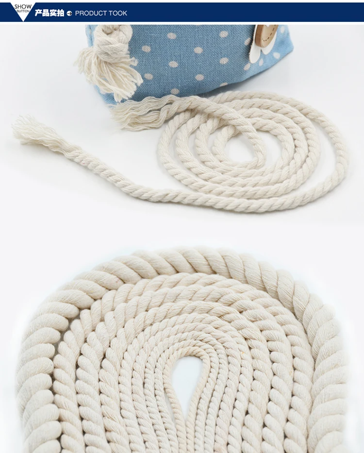 Бежевый хлопковый шнур ручные аксессуары цветные хлопчатобумажные шнуры