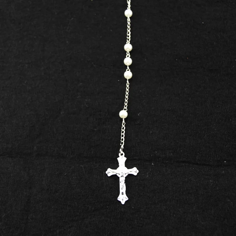 Модные длинные четки цепочки имитирующие жемчужные шарики ожерелье подвеска в