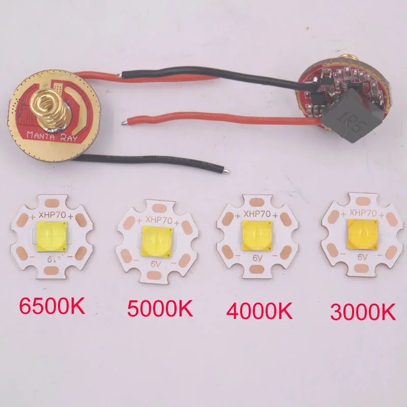 CREE XHP70.2 6 в 6500 к холодный белый 3000 К теплый белый высокой мощности Светодиодный излучатель+ 22 мм 2,8 В-4,2 в XHP70 6 Режим Boost драйвер монтажная плата