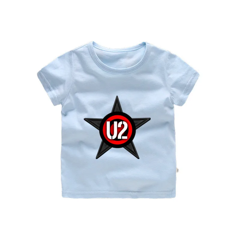Детская U2 футболка для маленьких девочек Летнее платье с героями мультфильмов