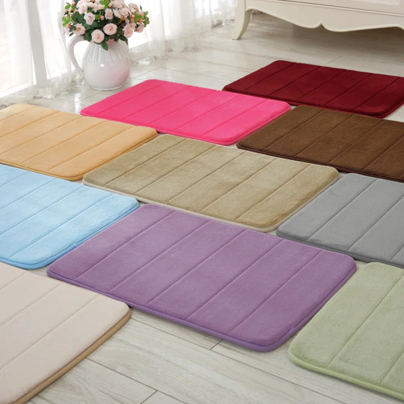 bathroomrug bathroom mat absorbent rug long hair memory cotton cover kitchen door floor tapis salle de bain | Дом и сад