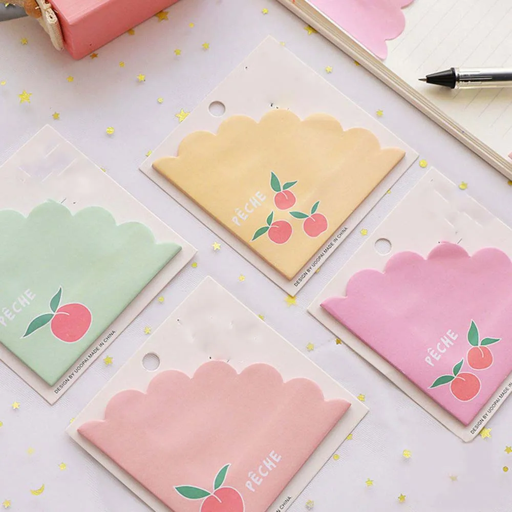 

Cute Stationery Honey Peach Sticky Notes Memo Pads Fruit Self Adhesive Memo Pad Student Sticker Office School Supplies