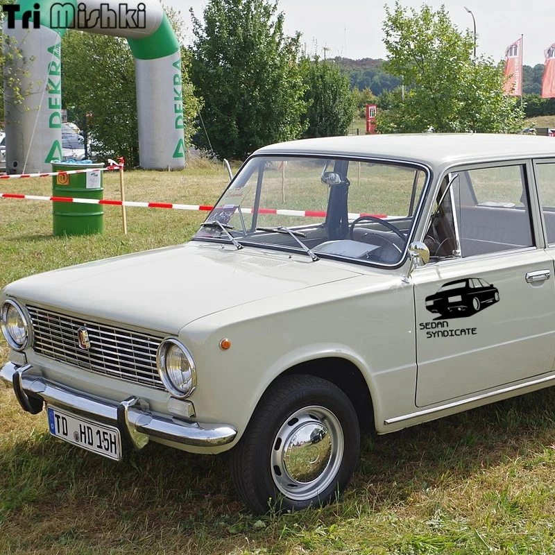 Tri Mishki HZX233 13.5*20см 1 4шт прикольные виниловые наклейки на авто sedan syndicate for vaz lada ВАЗ
