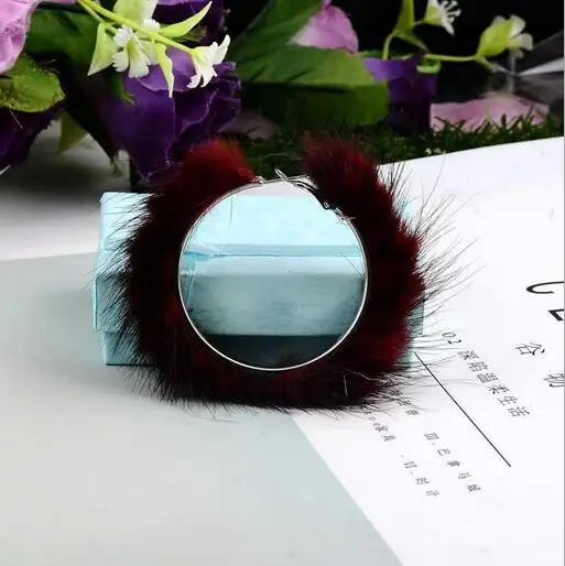 Серьги-кольца из натурального меха норки 5 см, большие размеры, серьги-кольца из меха енота, теплые рождественские подарки, круглые серьги для зимы, круглые ювелирные изделия