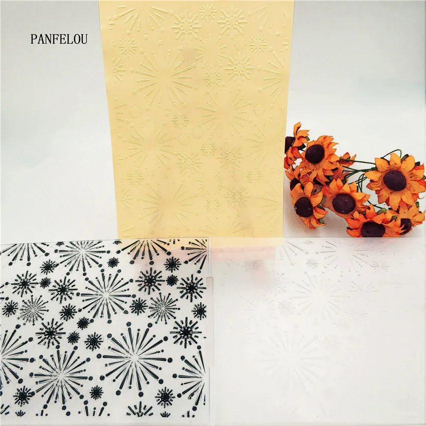 PANFELOU ночное небо фейерверков папки для тиснения пластик скрапбукинга DIY шаблон