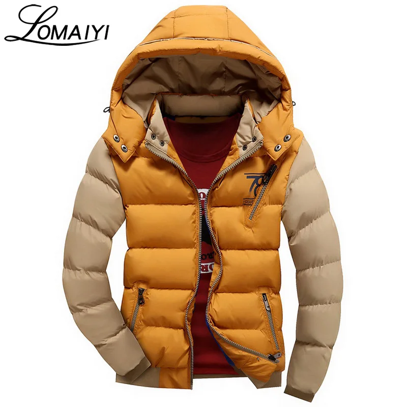 Lomaiyi 2017 зимняя стеганая куртка Для мужчин парка теплые толстые хлопковые пальто