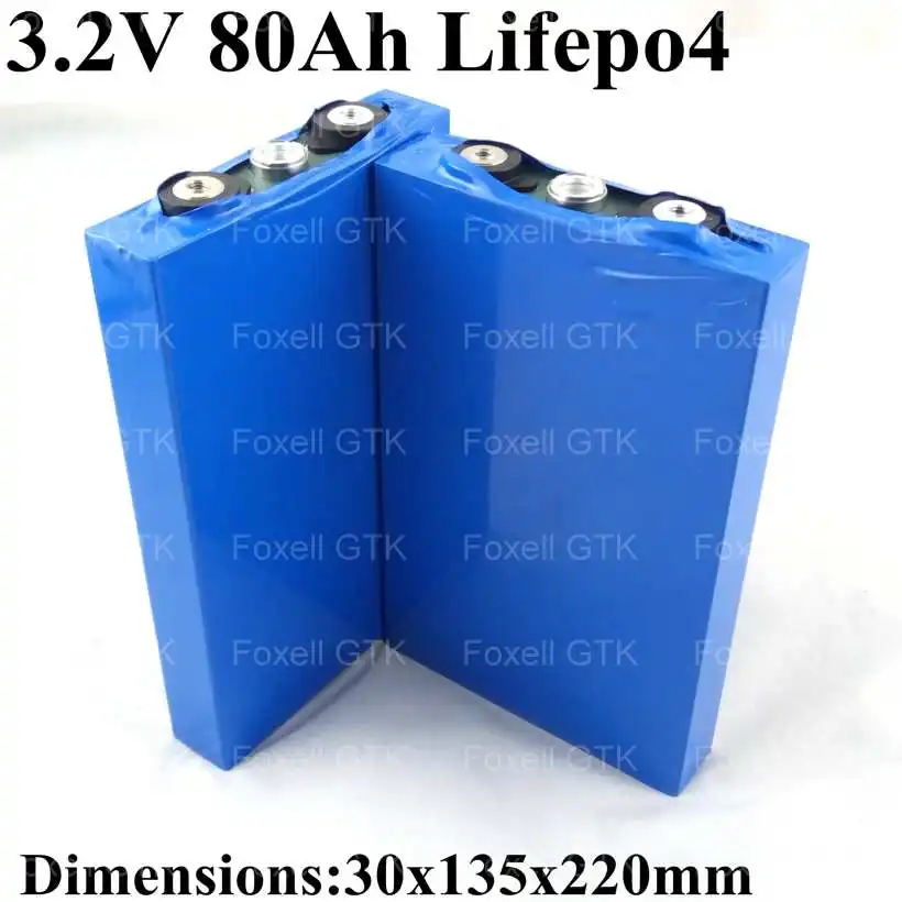 8 шт. быстрая экспресс доставка батарея GTK 80Ah lifepo4 3 2 в а для 8s 24 В батарейка EV