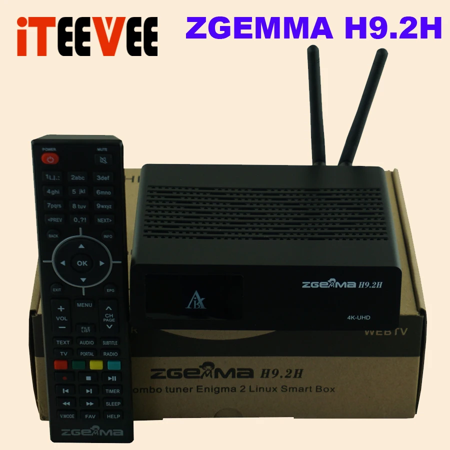 4K UHD Linux OS Enigma2 спутниковый ТВ приемник zgemma h9.2H DVB S2X + T2/C тюнер со встроенным Wi Fi 300